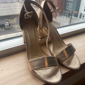 EUC Rose Gold Chunky Heel Sandals.  Only worn once.  In original box.